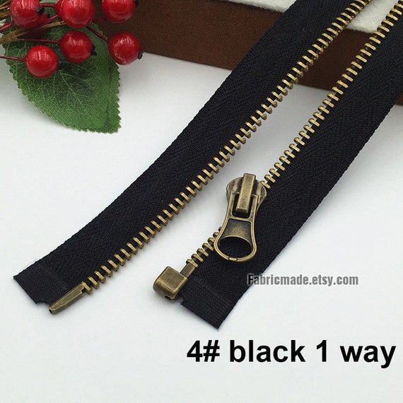 2 Way Zipper Metal 6mm From 40 CM To 1m Black 