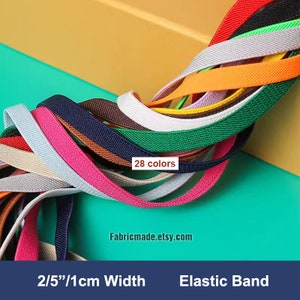 5 Meter 28 Farben wählen - 0,4 Zoll / 10 mm Basic Elastic Band, Hohe Elastizität Soft, Bekleidungszubehör