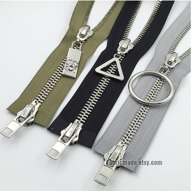 Luxury Gold Silver Teeth Zippers Two Ways Metal Zippers for Etsy