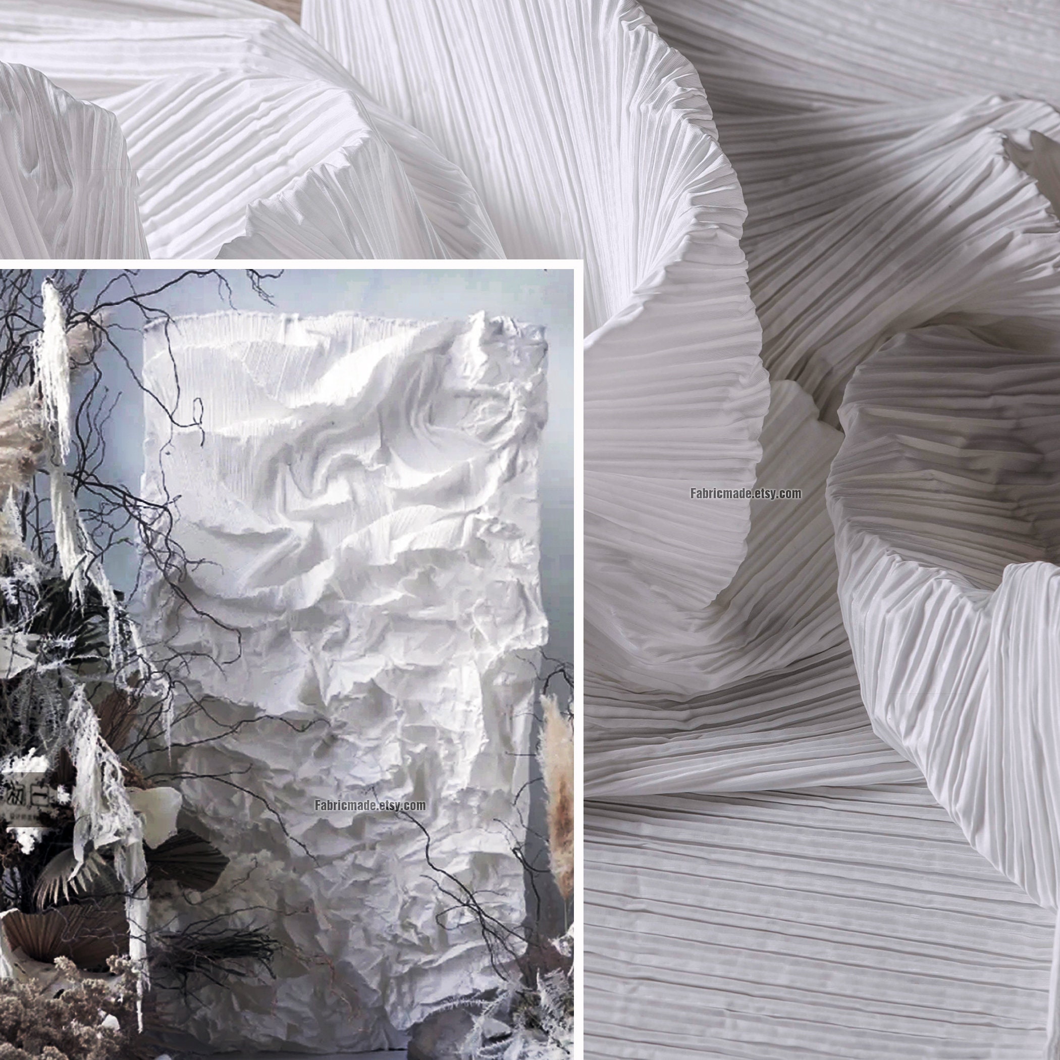 13 colors Crinkled Fabric Washable Designer Fabric For DIY Etsy