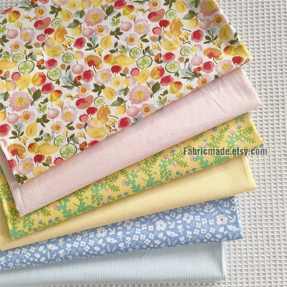 Tessuto In Chiffon Di Cotone Ricamato A Righe Bianche Floreali