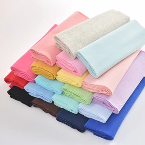 20cm 1*1 Width Ribbing and Binding Knit Fabric For Neckline, Cuffs, Hems - Choose From 30 colors