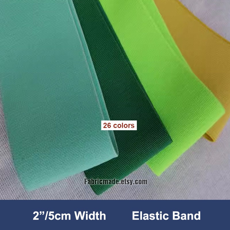2 yards 27 colors choose - 2 inches/ 50mm Elastic Band, Soft Stretch Elastic Webbing