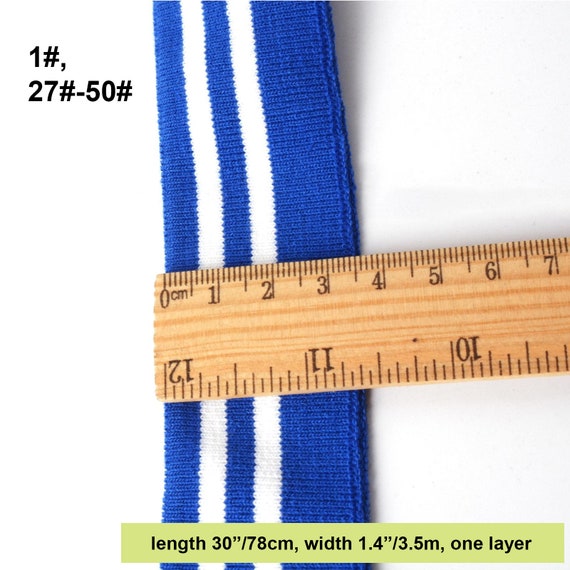 A pair Hems Cuffs 1X1 1.4 2.5 3.5cm 6.5cm Stripes Cotton Ribbing Ribbing and Binding Knit Fabric For Neckline