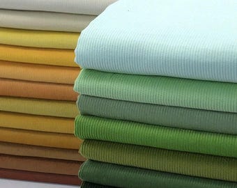 Tela de pana a rayas finas 100% algodón, 16W, 48 colores, material para costura y manualidades.