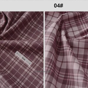 Red Plaid Cotton Fabric, Digital Print Tartan Check Fabric- 1/2 Yard image 5