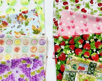 Strawberry Fruit Cotton Fabric For Quilt Dress - Fabric by 1/2 yard Copy