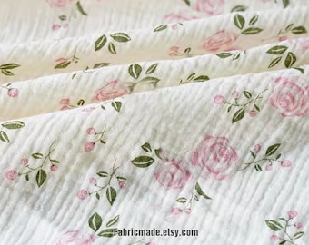 12 styles Little Floral Double Gauze Cotton Fabric For Pajamas Kids- 1/2 yard