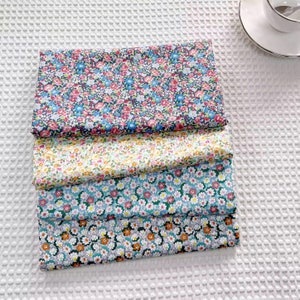 Winzige Blumen Baumwollstoff Shabby Chic Blume Baumwolle Für Kleid Mädchen Puppen - 1/2 Hof