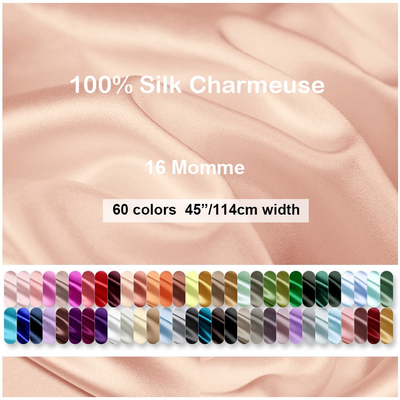 Carmine Color Charmeuse 100% Pure Silk Fabric for Fashion 