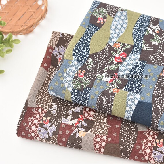 Half Meter COTTON FABRIC WITH GEOMETRIC TORTOISESHELL PRINT Handmade DIY