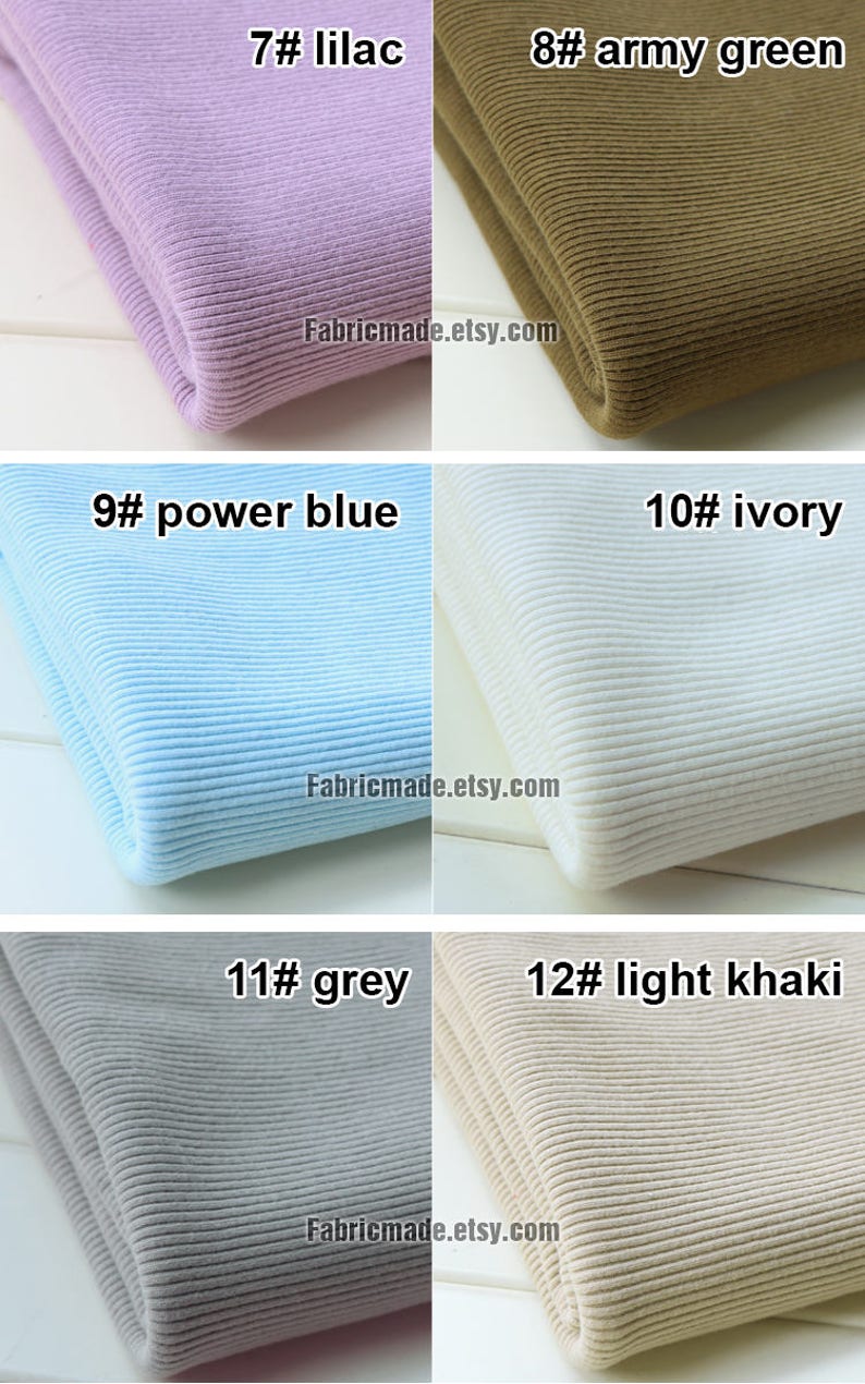 Thick Heavy Ribbing 3.9 Length 10 x 120cm Ribbing and Binding Knit Fabric For Winter Neckline, Cuffs, Hems image 3