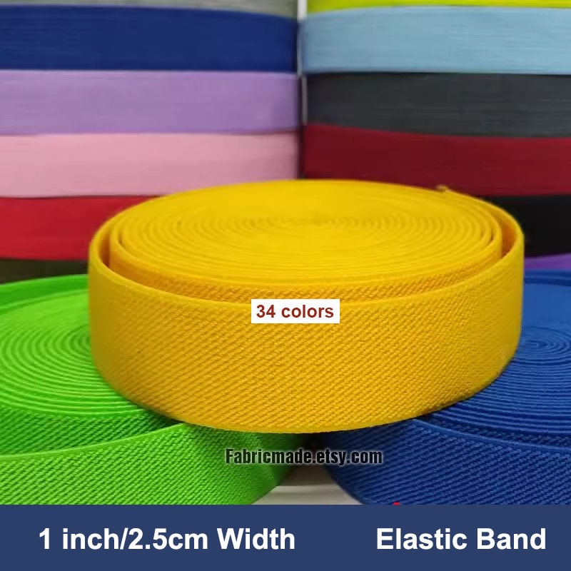 MECCANIXITY Twill Wide Elastic Band Double Side 1.5 inch 1 1 2