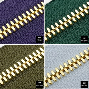 No. 3 5 8 Luxury Metal DIY Zipper Tape by the Yard Gold Tooth zipper Accessories One yard zdjęcie 8