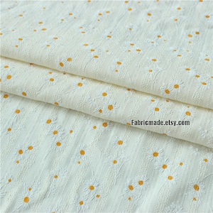 Pastel Daisy Cotton Fabric For Girls Dolls - 1/2 yard