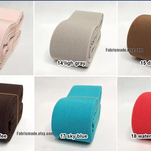 2 yards 27 colors choose 3 inches/ 75mm Elastic Band, Twill Elastic Webbing image 4