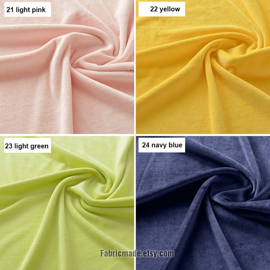 Pastel Cotton Fabric VELVET Fabric Baby Fabric Soft Stretch Etsy