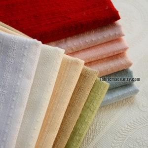 12 colors Cotton Fabric Jacquard Weave Stripes For Summer Dress Blouse - Fabric By Half yard