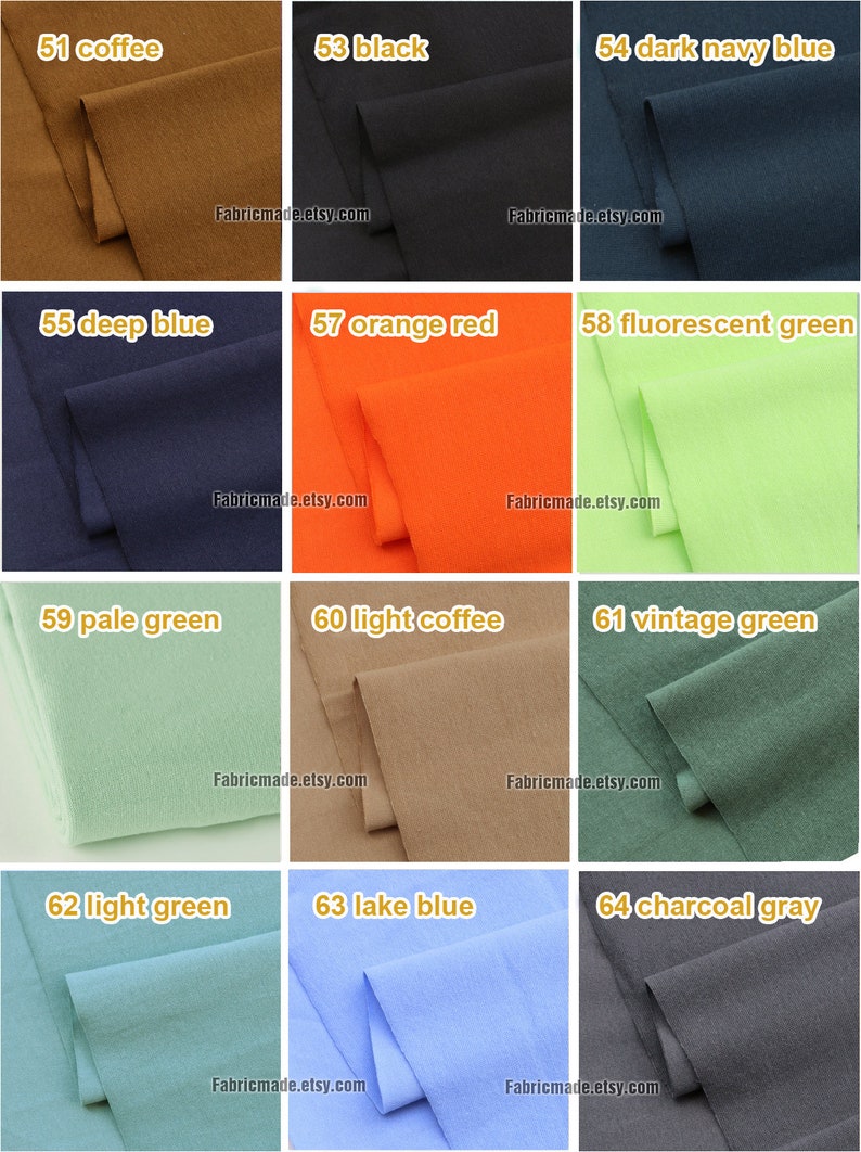 80 Colors Light Ribbing 7.8 Length 20 x 150cm Ribbing and Binding Knit Fabric For Neckline, Cuffs, Hems image 6