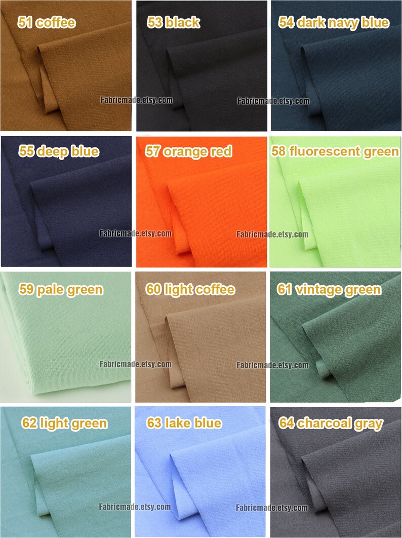 7.8 Length 20 x 150cm Ribbing and Binding Knit Fabric For Neckline 80 Colors Light Ribbing Cuffs Hems