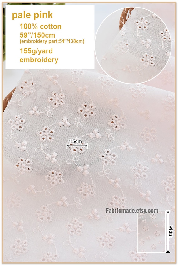 Lace Fabric, Floral Pink- 150cm