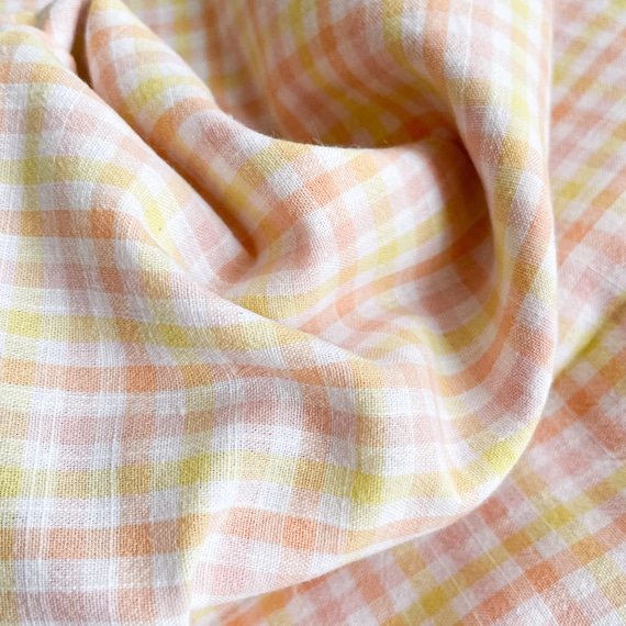Candy Color Yarn Dye Plaid Gingham Cotton Fabric -1/2 Yard