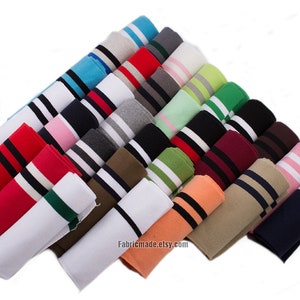 1X1 33 colors Stripes Ribbing- 15cm x 80cm Ribbing and Binding Knit Fabric For Neckline, Cuffs, Hems