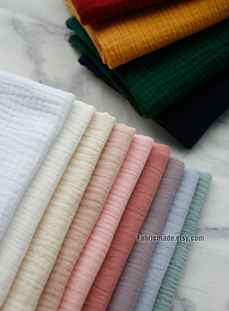 4 Layer Gauze Muslin Fabric by the Yard, 180 CM WIDTH Home Textile, Baby  Clothing, Natural Clothing. 