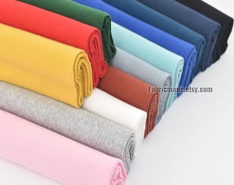 Cotton Ribbing Knit Fabric - 20cm Length, 39 Colors