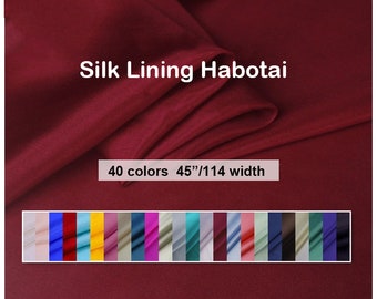 Sales 37 Colors- Solid 100% Silk Habotai China Silk fabric - 19.6"/50