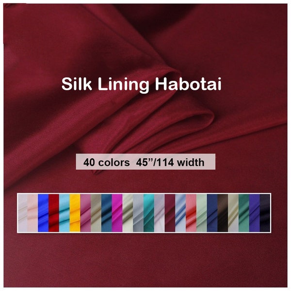 Sales 37 Colors- Solid 100% Silk Habotai China Silk fabric - 19.6"/50