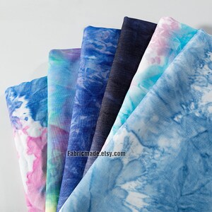 Colors Tie Dye Denim Cotton Fabric For Summer - 1/2 yard