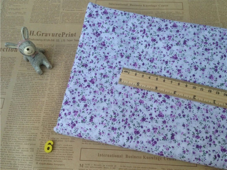 Purple Bundle Fabric/ Lilac Purple Fabric/ Purple Cotton Fabric/ Girl's Fabric Bundle Sets for 8 each 45cmX45cm image 6