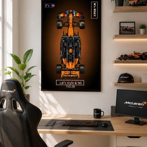LEGO 42228 McLaren MCL 39 Väggmonteringsram för samlare Racingbilsdekor