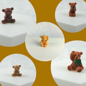 Teddy, Teddybär  ca. 1 cm - 1,5 cm  hoch  für das Puppenhaus in Miniatur