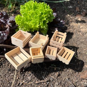 Gemüsekiste, Obstkiste aus Holz, Holzkiste, Kiste für die Puppenstube, Gemüsekisten, frisches Gemüse,Biogemüsekiste Frisches Gemüse