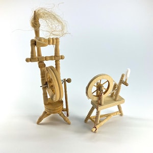 Spinnrad für die Puppenstube, Miniatur 1:12