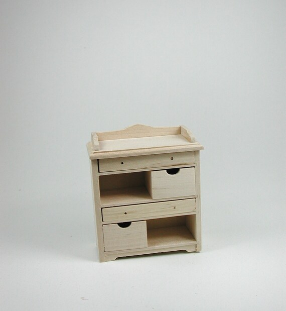 Changing Table With Two Drawers And Two Boxes For The Etsy