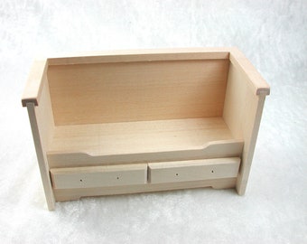 Miniatyr bäddsoffa, skala 1:12