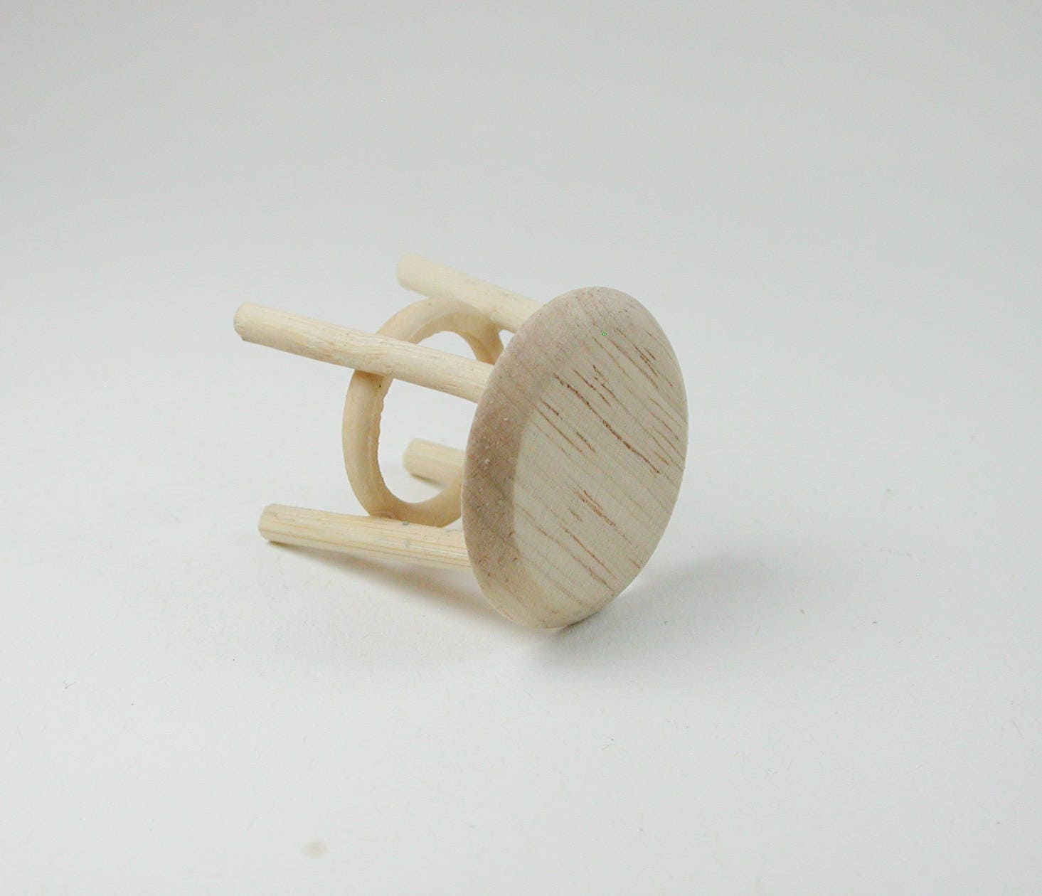 Garneck 2-tlg. Mini Holz Hocker - Puppenhaus Zubehör Für Kreatives Spielen