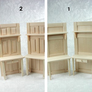 Hallway wardrobe in four versions in miniature 1zu12