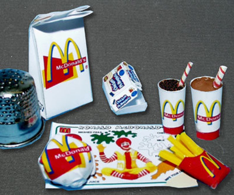 Fastfood Mc Donald Paperminis kit de bricolage en papier Etsy