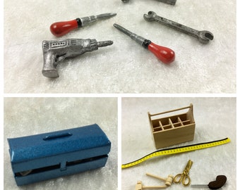 Tool, tool box, tool box for the dollhouse, the dollhouse, dollhouse miniatures, cribs, miniatures, model making