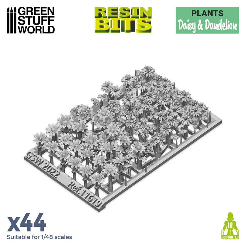 3D Printing Set - Resin Dandelion and Daisy for Model Making ...