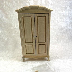Kleiderschrank, Schlafzimmerschrank 1:12 Miniatur