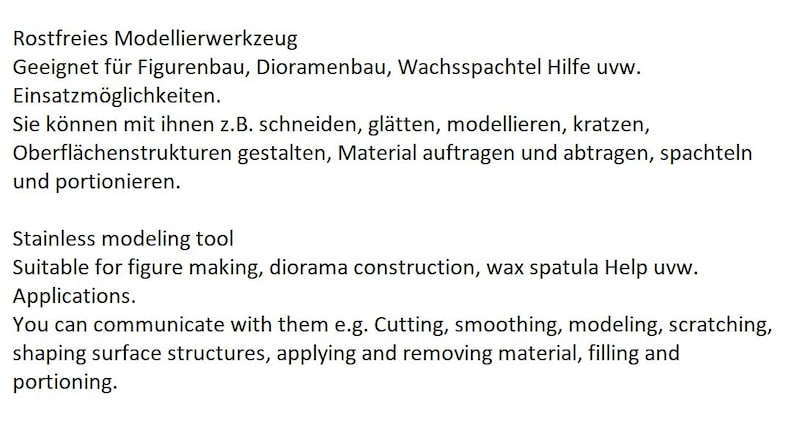 Modellier Werkzeug, Feinwerkzeug, Werkzeug zum Modellieren für das Miniaturhandwerk, Modellbau Bild 7