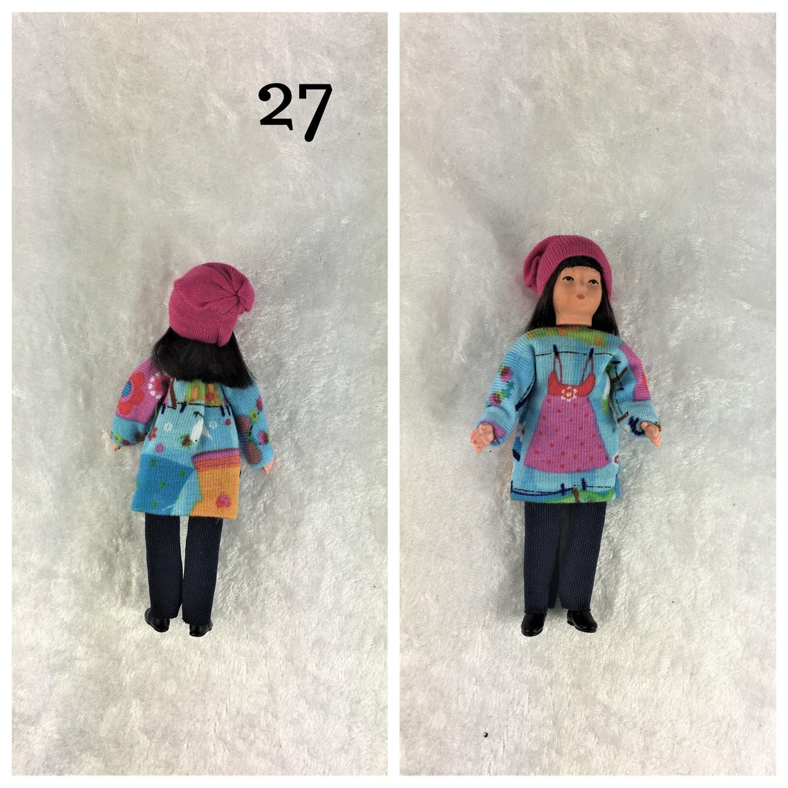 Caco dollhouse bending doll girl 275 295 inch for the Etsy