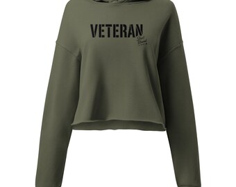 Crop-dameshoodie veteraan