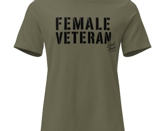 Vrouwelijk veteraan ontspannen dames T-shirt