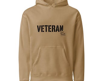 Veteraan, uniseks sweatshirt met capuchon